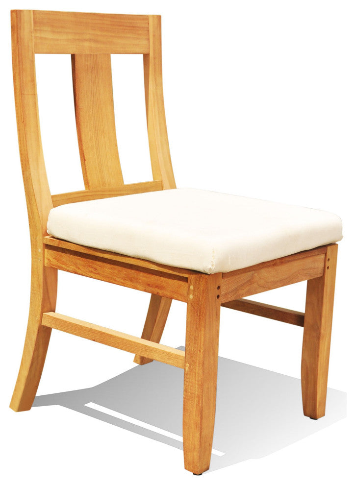 9-Piece Outdoor Teak Patio Dining Set: 94" Masc Oval Table 8 Osbo Armless Chairs