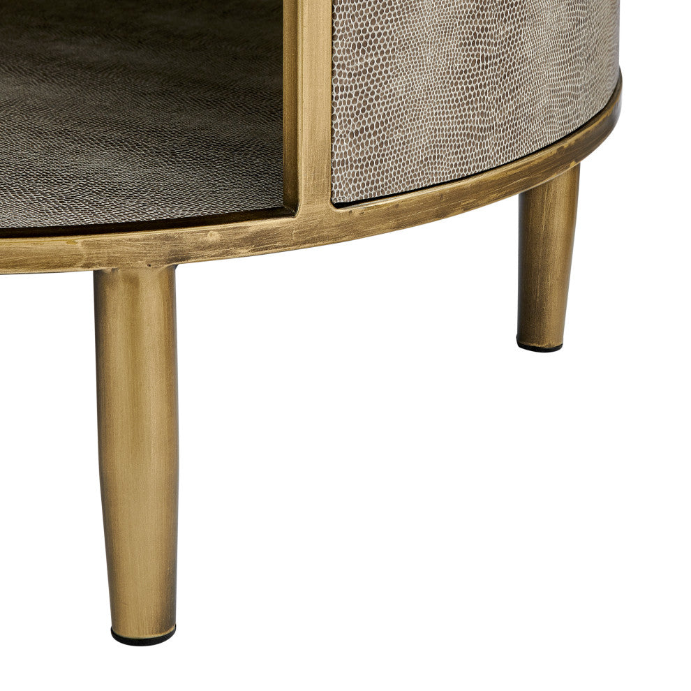 Loretta Faux Shagreen Side/ End Table