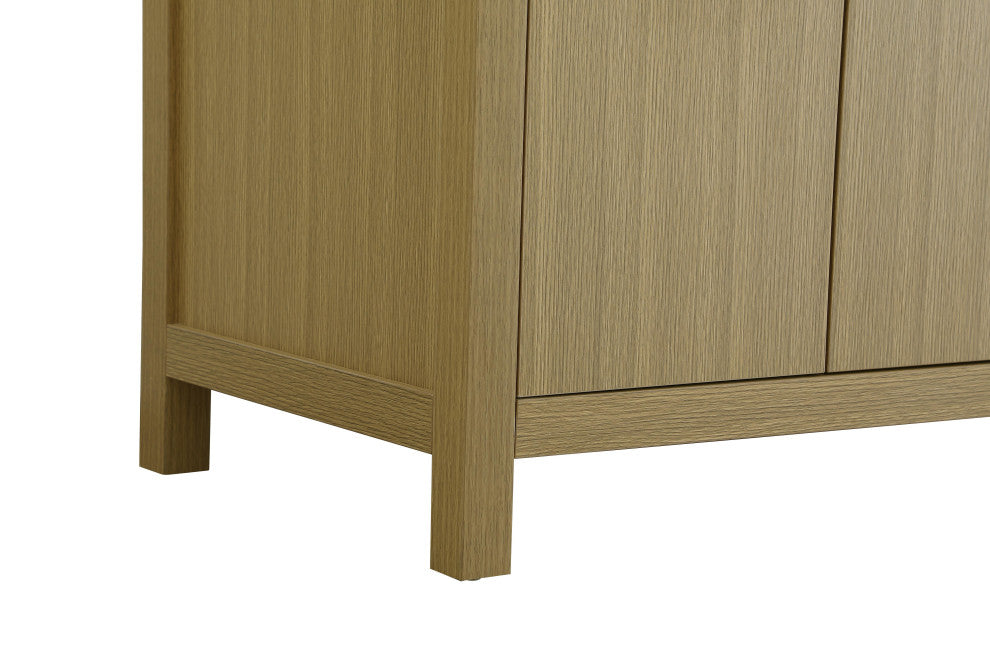 Home Living 72" Double Bathroom Vanity, Honey Brown