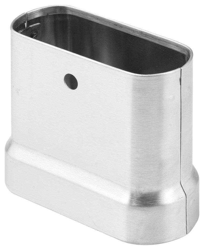Pilaster Shoe Kit, Fits 4" Wide Pilasters, Stainless Steel, Oval End