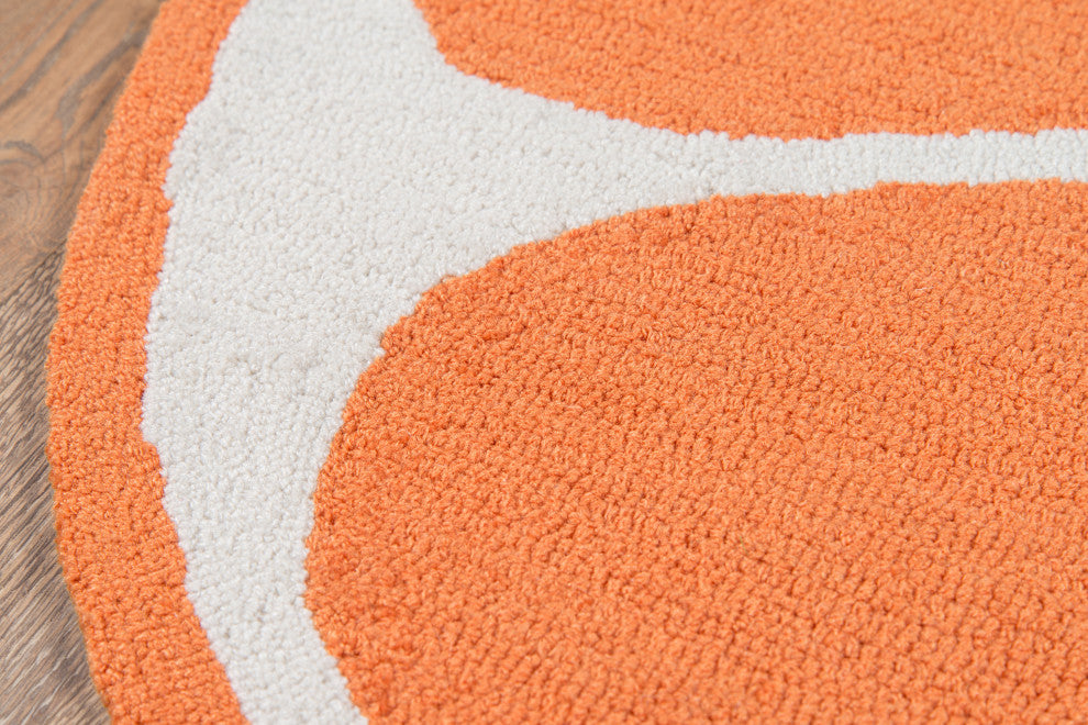 Novogratz by Orange Orange Kitchen Mat 3'x3' Round