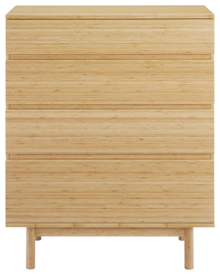 Greenington Monterey Solid Moso Bamboo 4 Drawer High Chest | Wheat