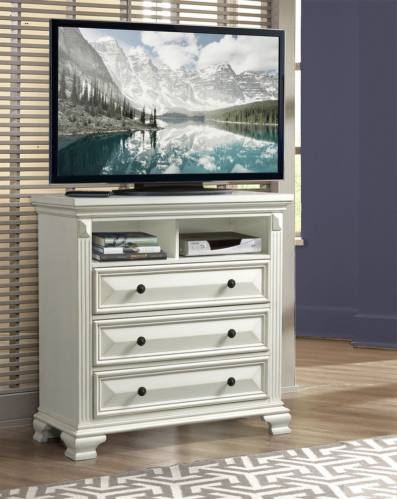 Picket House Furnishings Trent Media Chest in White