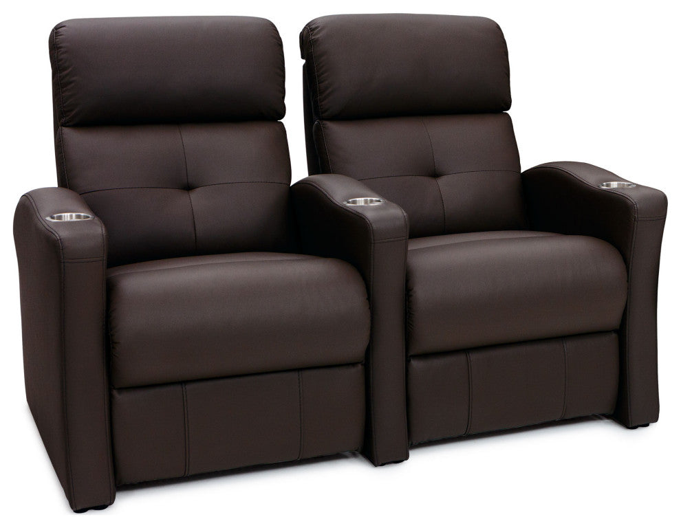 Seatcraft Sanctuary Home Theater Seating, Brown, Row of 2