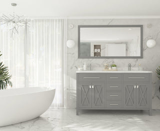 Wimbledon Vanity, Gray, 60"