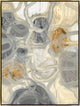 24x32 Stepping Stones III, Framed Artwork, Gold