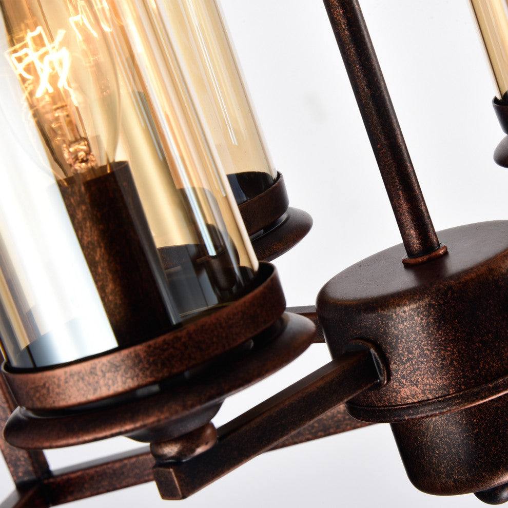 Thyra Modern Black Brushed Gold 8-Light Chandelier for Dining Room, Kitchen