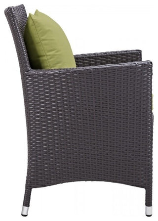 Modway Convene 4 Piece Outdoor Patio Dining Set, Espresso Peridot