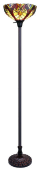 Chloe Lighting Adia Tiffany-Style Dark Bronze 1- Floor Lamp 14" Shade