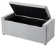 Carter Velvet Upholstered Shoe Storage Bench, Gray