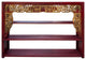 Chinese Red Golden Carving Rectangular Curio Display Stand Side Table Hcs7654