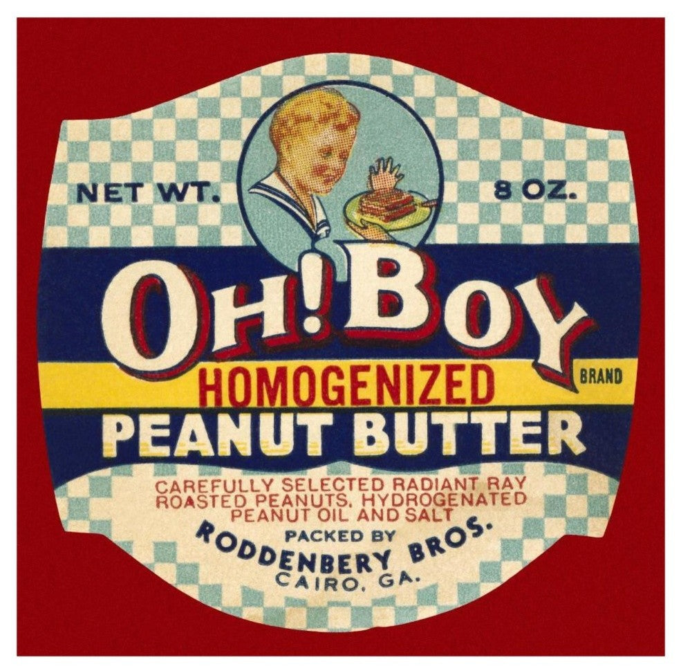 "Oh! Boy Homogenized Peanut Butter" Digital Paper Print by Retrolabel, 32"x31"