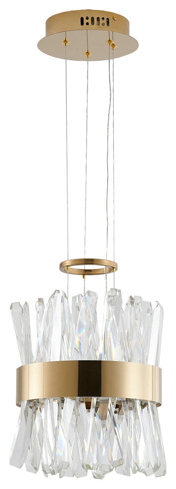 Bethel International LX61P10G 1-Light LED Pendant, Gold