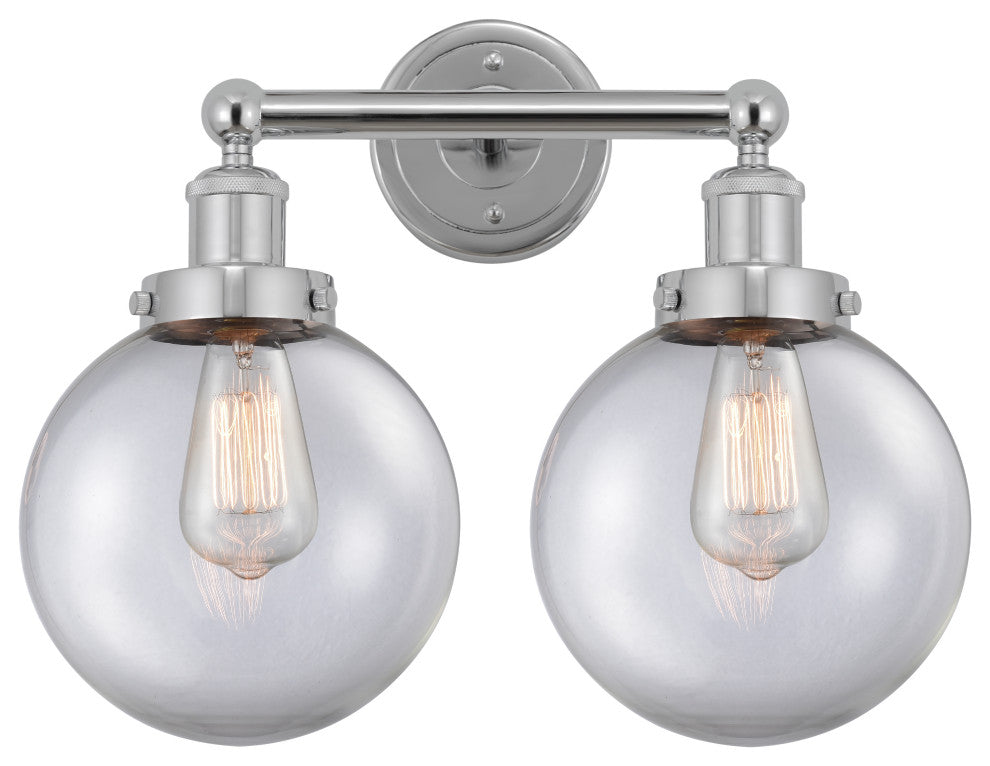 Beacon 2-Light 15.5" Bath Vanity-Light Polished Chrome