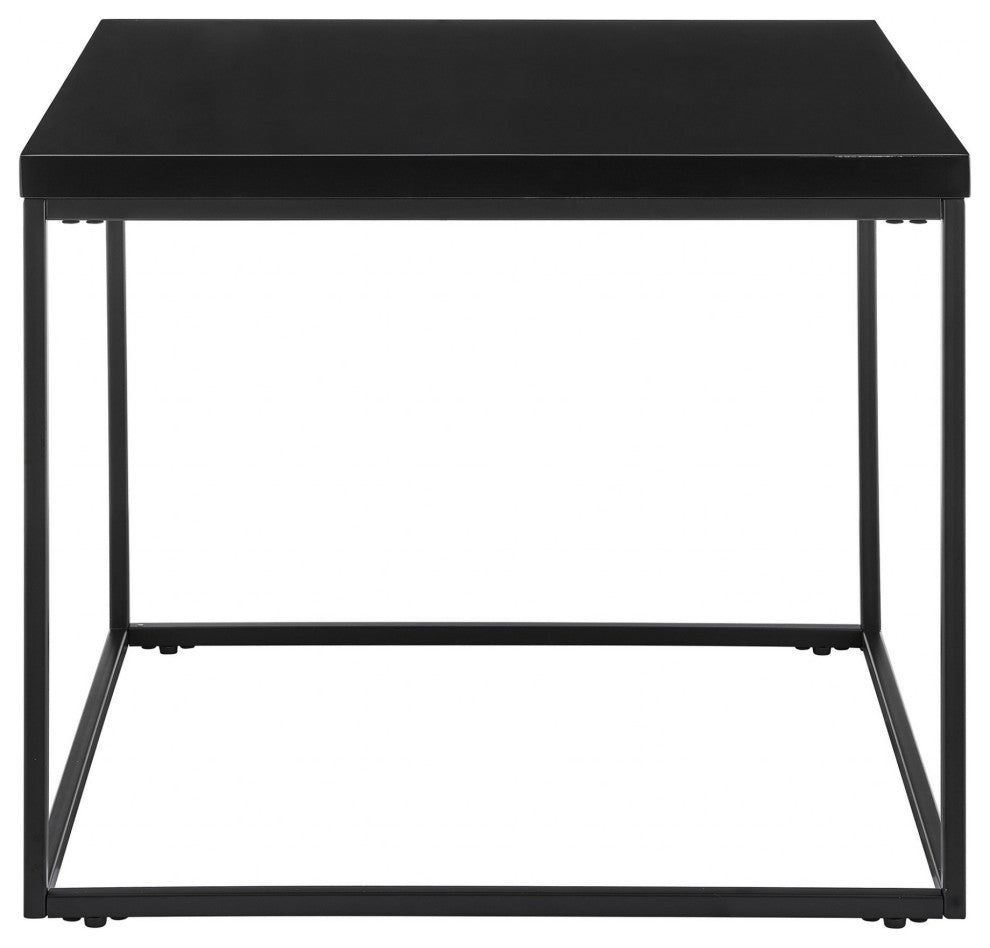20" Black Square End Table