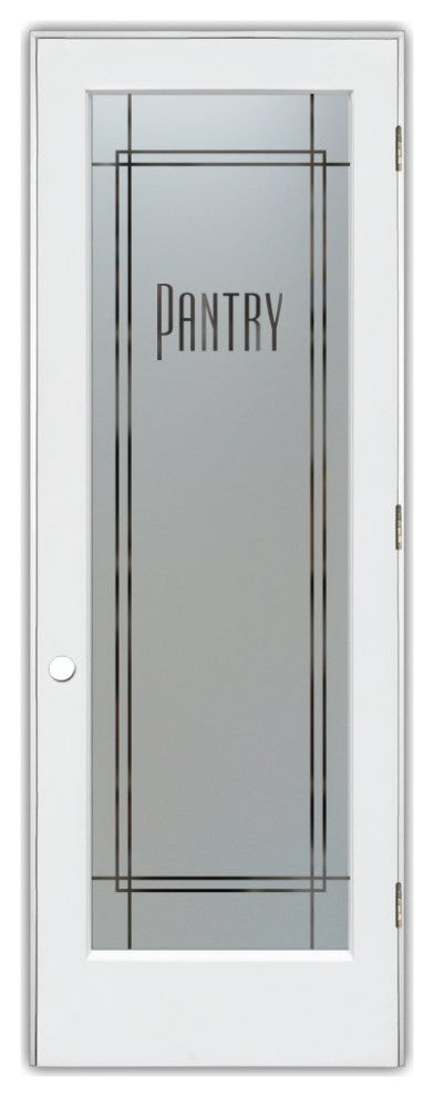 Pantry Door - Ultra Pantry - Primed - 30" x 96" - Knob on Left - Pull Open