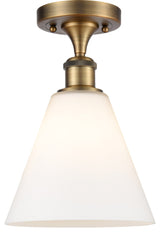 Innovations 516-1C-BB-GBC-81-LED 1 Light Semi-Flush Mount, Brushed Brass