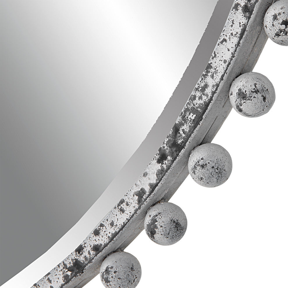 Uttermost UT-9770 Mirror from the Taza collection, Aged White