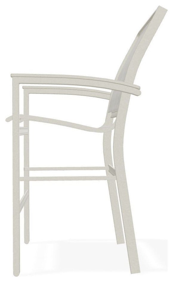 Bazza Sling Balcony Height Stackable Outdoor Stool, Burke/Storm