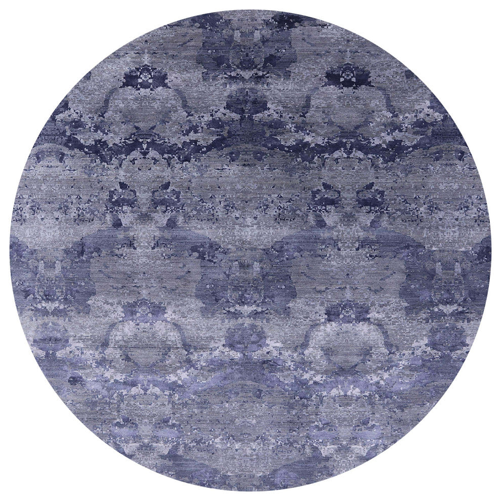Ahgly Company Indoor Round Mid-Century Modern Area Rugs, 8' Round