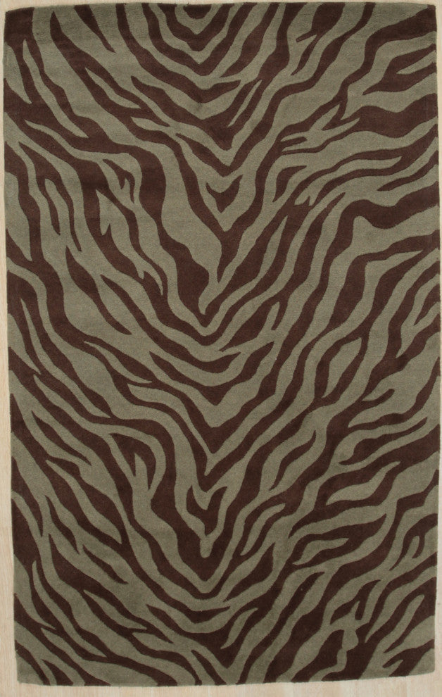 Green Transitional Transitional Wiled Tufted Area Rug