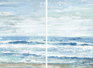 Ride the Waves Diptych, 48"x36"