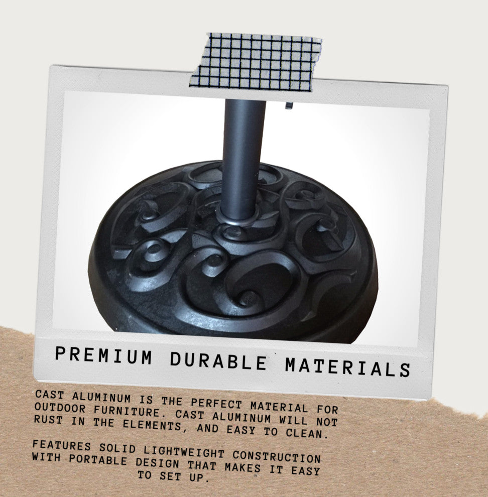 Rainey Resin Umbrella Base, Floral