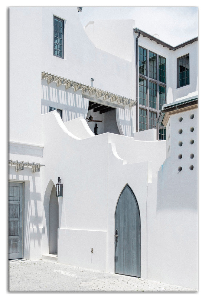 Bright Greek Buildings 2 20x30 Canvas Wall Art