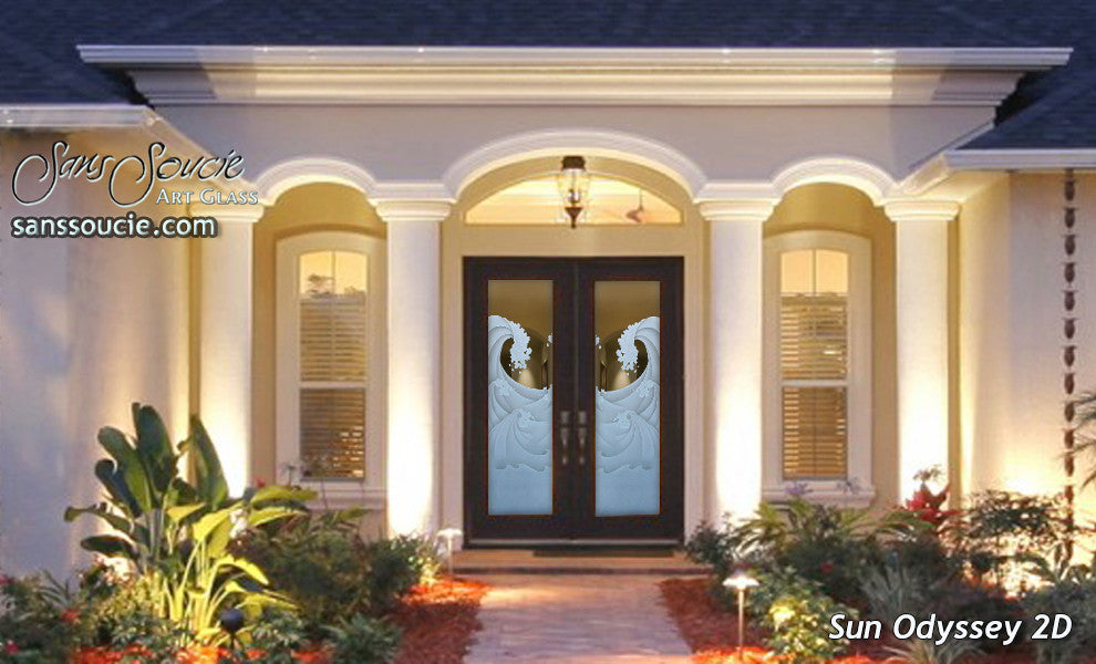 Interior Prehung Door or Interior Slab Door - High Seas - Primed - 30" x 96"...