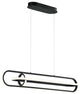 1 Light Modern Island Light, Matte Black