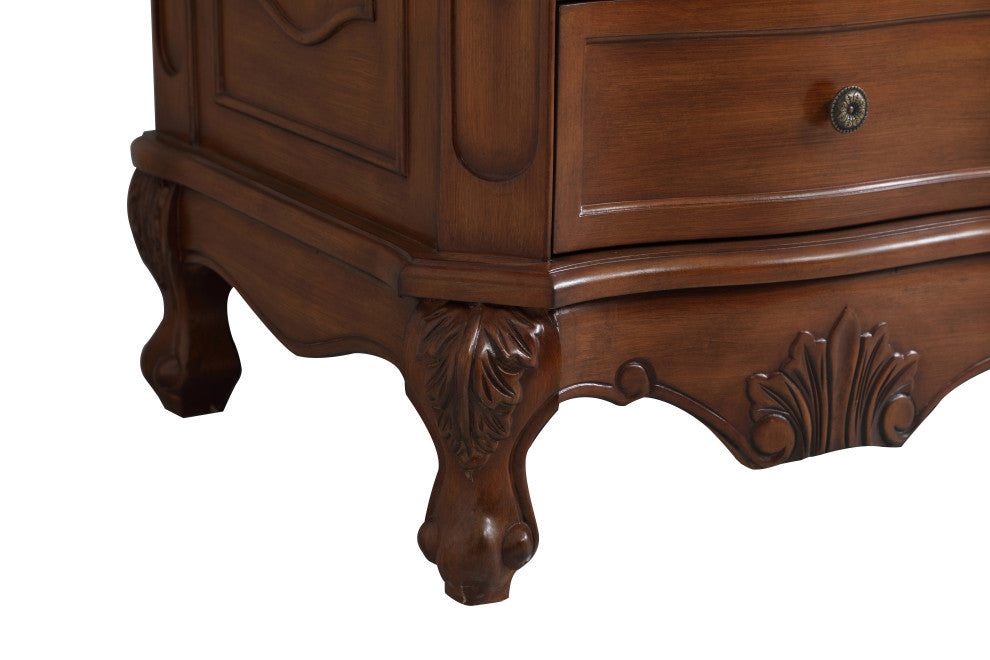 Bathroom Vanity, Teak, 60", Single Sink