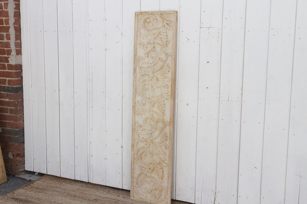 French Colonial Carved Wood Panel