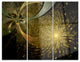 "Symmetrical Firework Pattern" Digital Metal Wall Art, 3 Panels, 36"x28"
