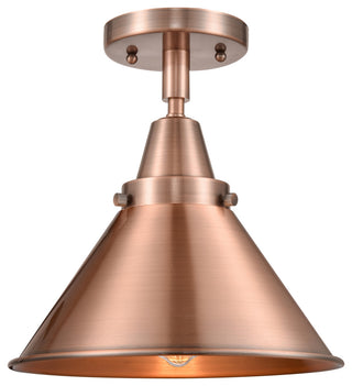 Innovations 447-1C-AC-M10-AC Briarcliff 1 Light Flush Mount, Antique Copper