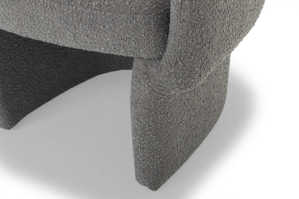 Metro Jessie Accent Chair, Charcoal Boucle Upholstery
