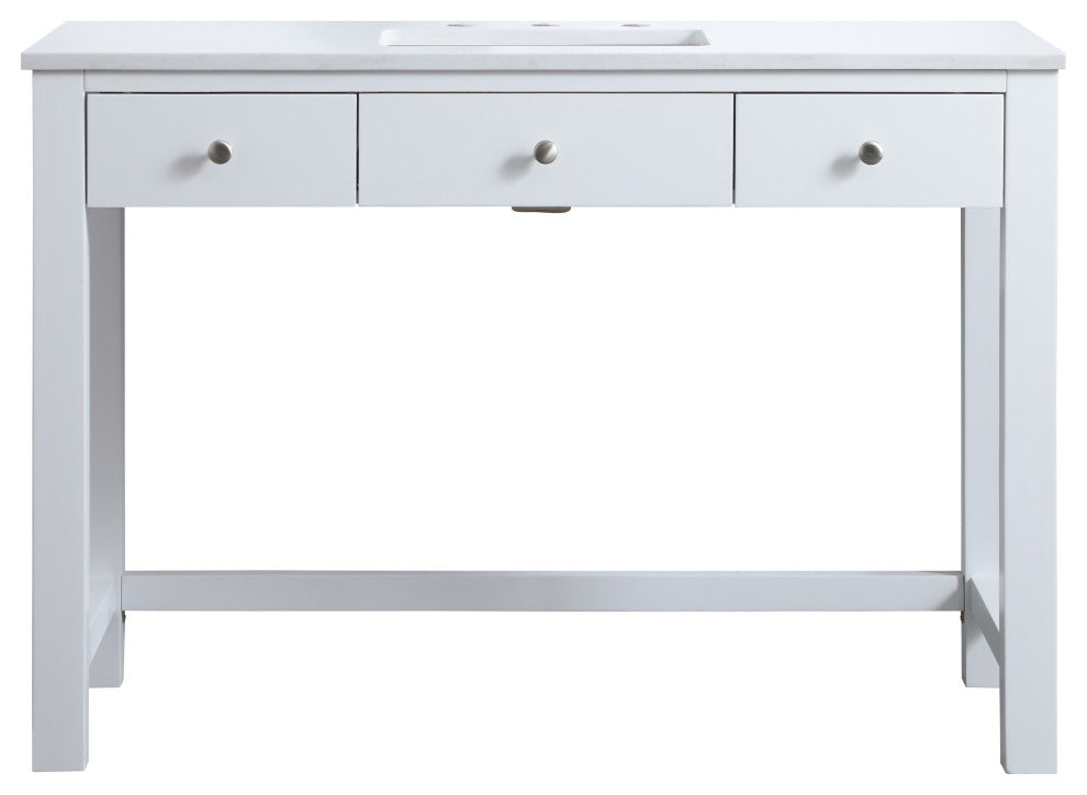 48" ADA Compliant Bathroom Vanity, White