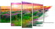 Brushes Painting the Nature, Landscape Canvas Art Print, 60"x32", 5 Panels