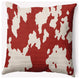 18" x 18" Moo Print Indoor/Outdoor Polyester Throw Pillow, Maple Red