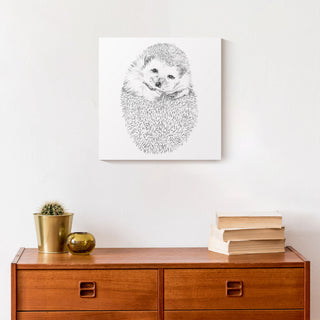 Cute Hedgehog 12x12 Canvas Wall Art