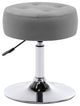 Round Swivel Velvet Vanity Stool, Grey, Standard