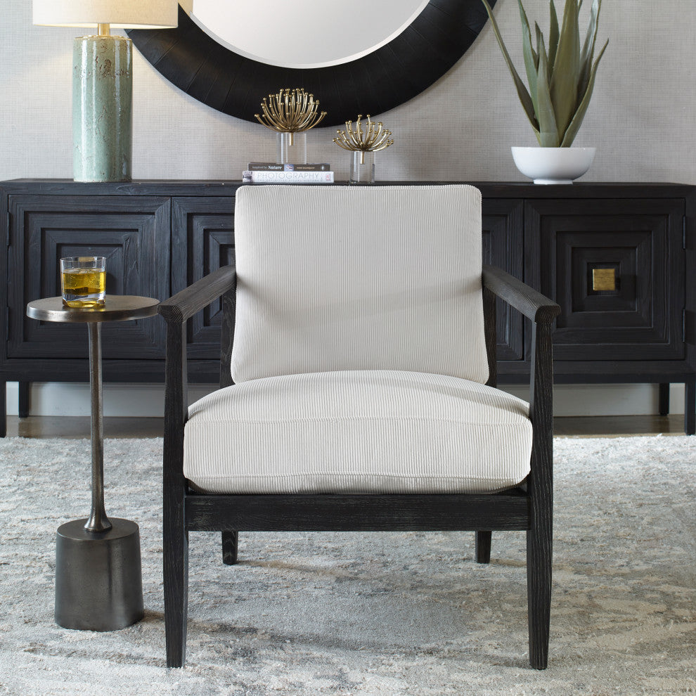 Uttermost 23696 Brunei White Accent Chair