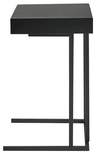 INK+IVY Wynn Pull-Up Accent Table with Drawer, Black