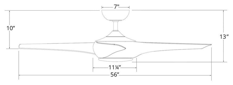 Nirvana 56" Indoor/Outdoor Smart Ceiling Fan, Distressed Koa, 3500K Light Kit