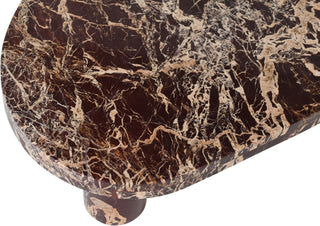 Messina Marble Coffee Table, Burgundy