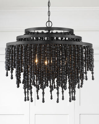 Crystorama POP-A5076-MK, 6-Light Chandelier, Matte Black