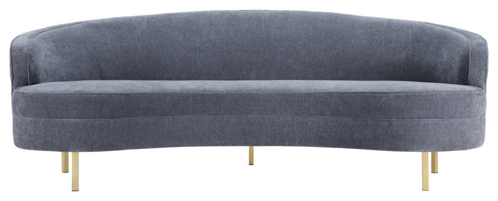 TOV Furniture Baila Grey Velvet Sofa