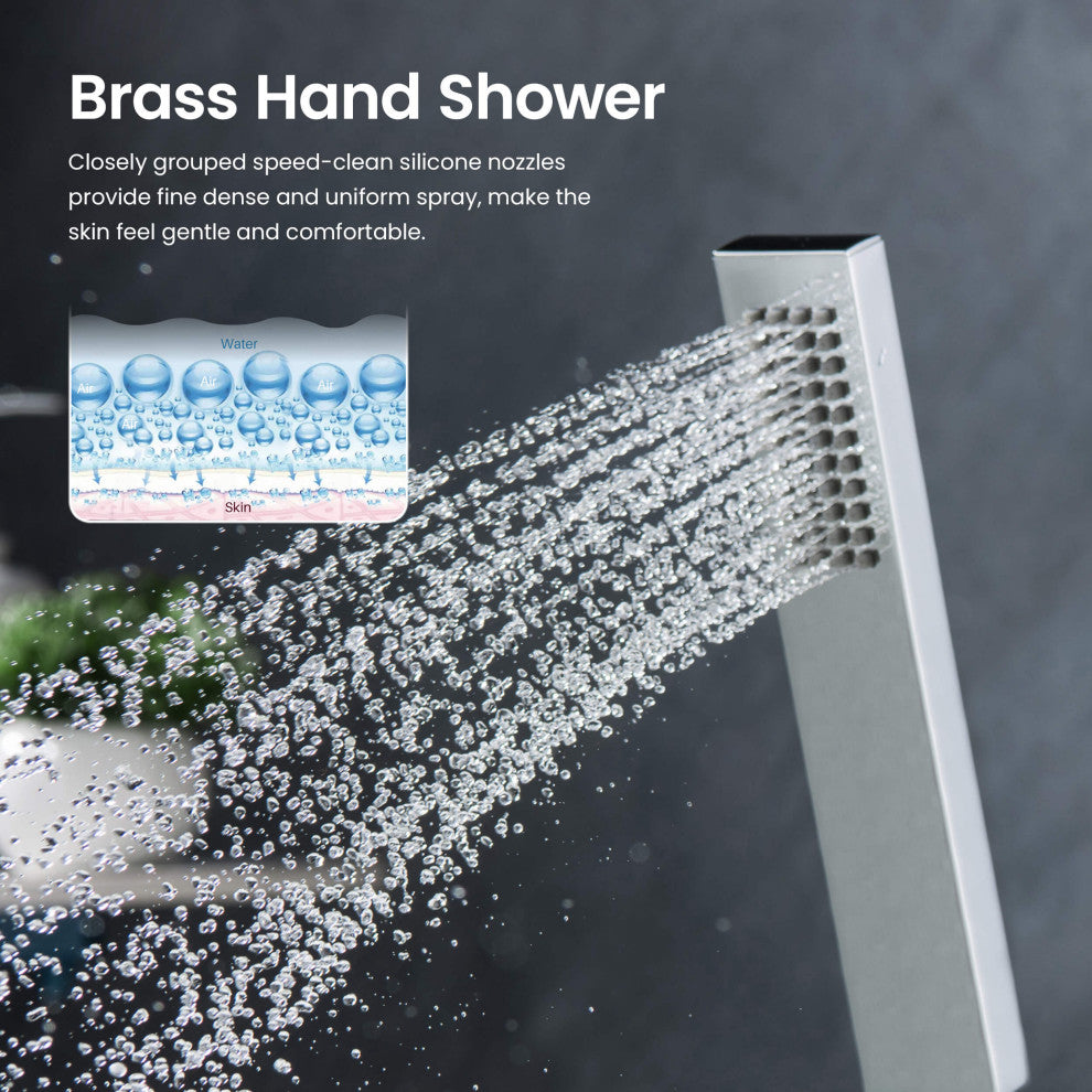 Cube 2 Function Thermostatic Shower System, Rough, Valve, Chrome