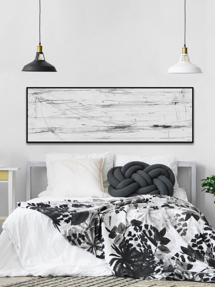 "Pointless Thoughts" Floater Framed Painting Print on Canvas, 45x15