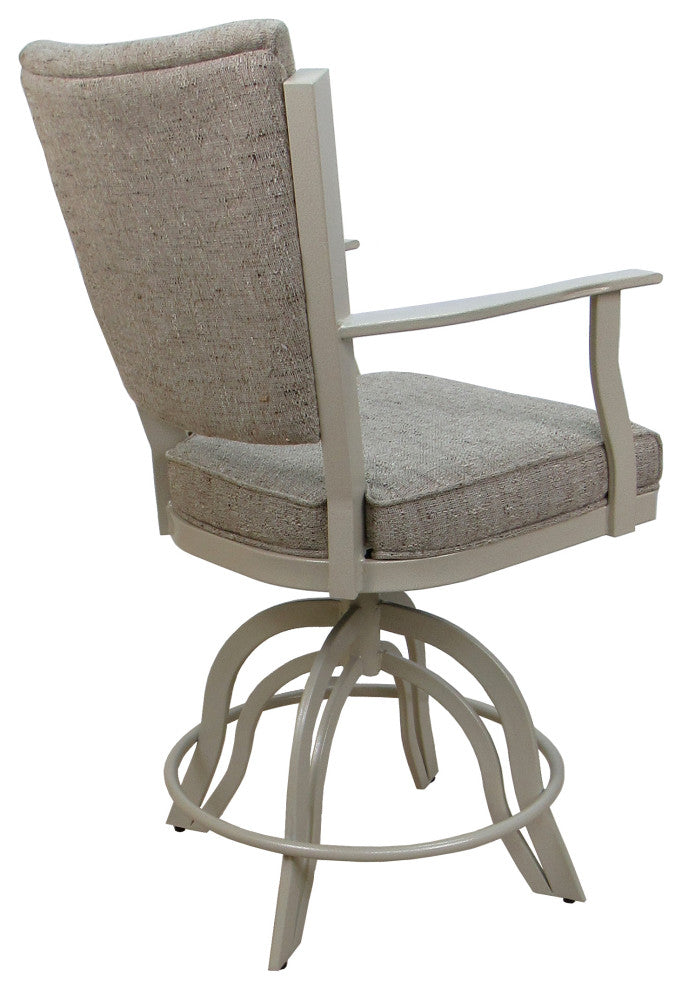 Montana Swivel Tilt Metal 30" Bar Stool or Counter 26" on A Base, Hemsath Driftwood - Beige, 26"