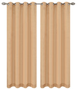 Tweed Drapery Curtain Panels with Grommets, Straw
